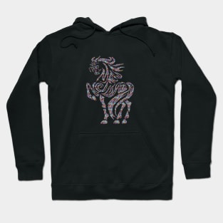 Tribal Horse Design (Colored Swirls) Hoodie